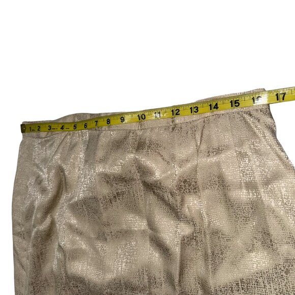 Adrianna Papell 100% Silk Jacket Women's Gold Long Sleeve Vintage Embroidered 16 - Picture 12 of 16